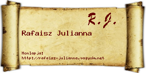 Rafaisz Julianna névjegykártya